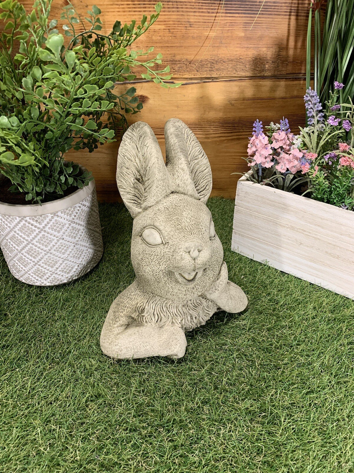 STONE GARDEN CUTE RABBIT GIFT GARDEN ORNAMENT