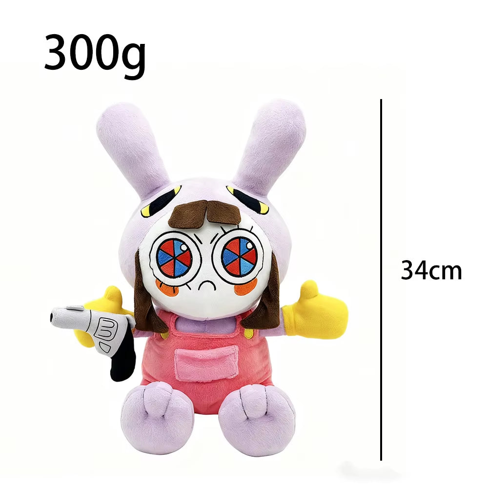 Amazing Maid Jax Pomni Plush Cute Anime Rabbit Jax Plushie Kawaii Cartoon Stuffed Doll Soft Decor Pillow Doll Kids Birthday Gift