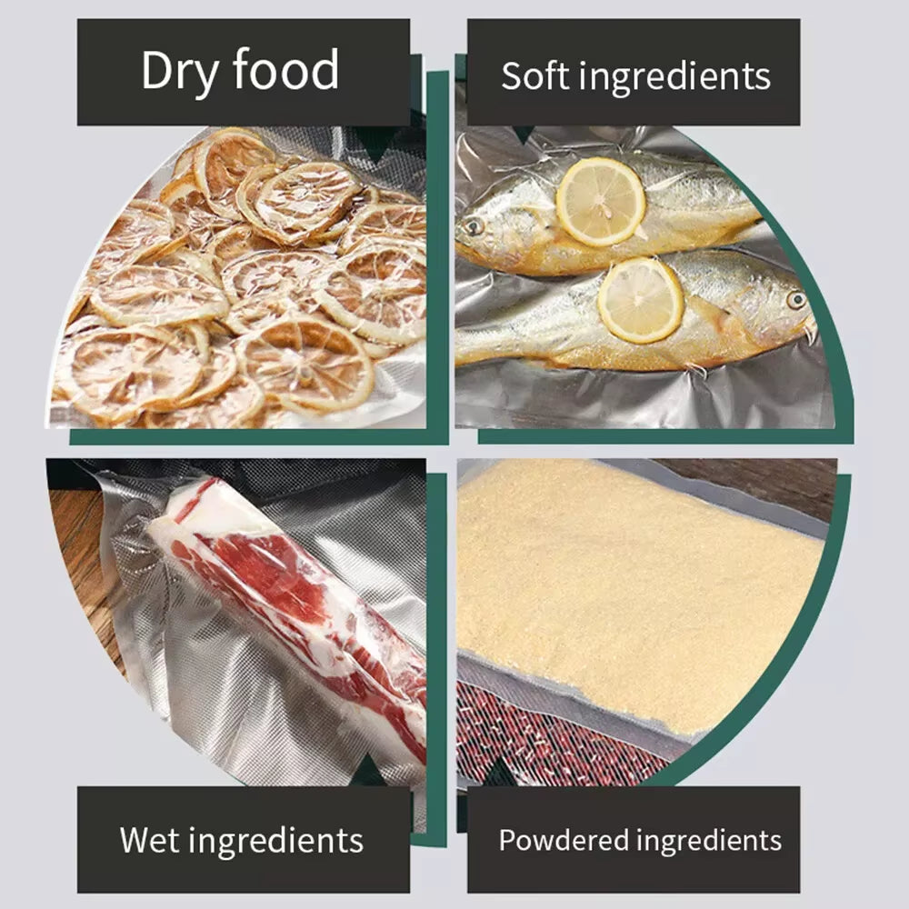 Electric Sealer Vacuum Machine Black Multifunctional Food Vacuum Sealer with Vacuum Bag Vacuum Packaging Machine