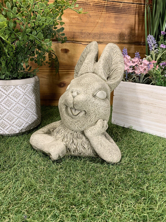 STONE GARDEN CUTE RABBIT GIFT GARDEN ORNAMENT