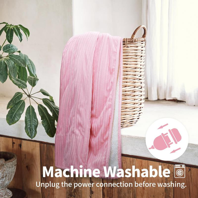 Electric Heated Blanket, 5 Heat Levels Electric Blanket with 3H Auto Shut-Off, Multifunctional Blanket, Sheating Blanket, Oft Comfortable Warming Shawl for Home Office Travel