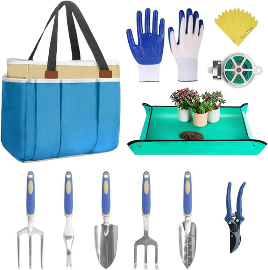 Gardening Tool Set, ABRFC Aluminum Alloy Material - Heavy Duty Gardening Tool