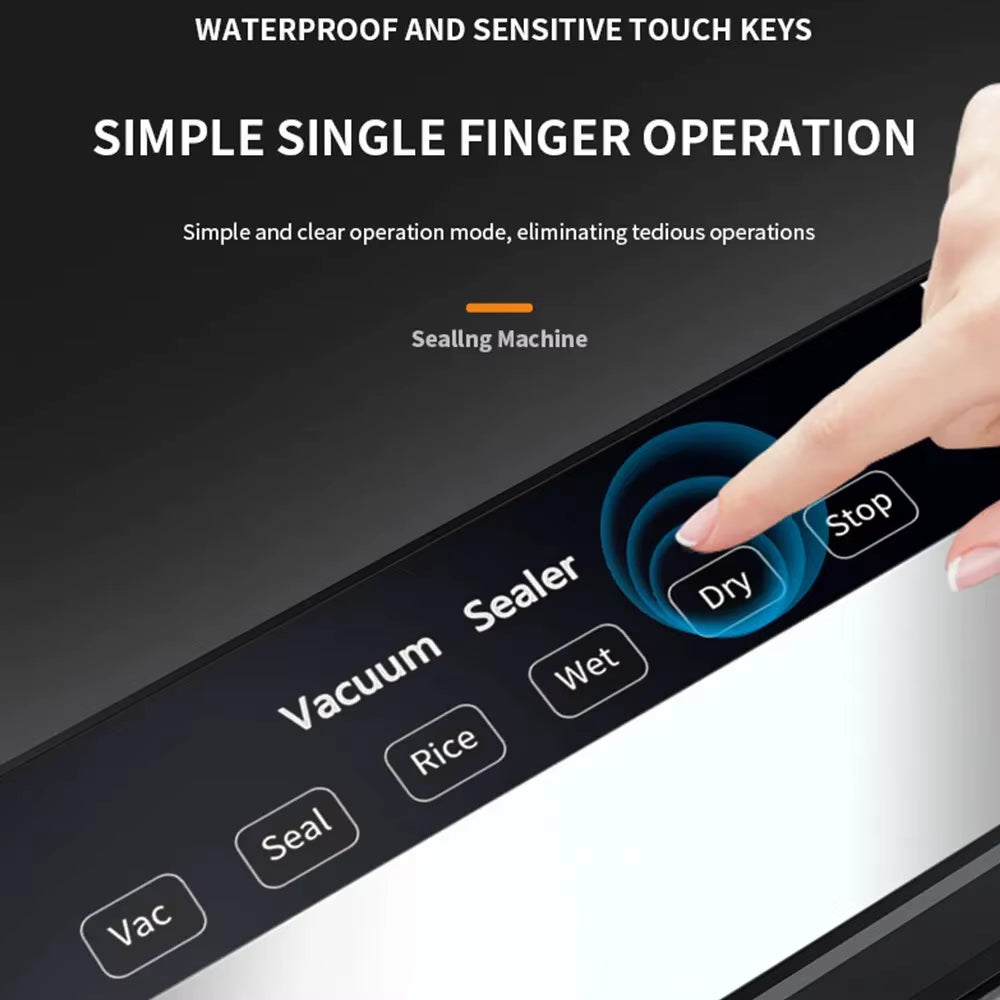 Electric Sealer Vacuum Machine Black Multifunctional Food Vacuum Sealer with Vacuum Bag Vacuum Packaging Machine