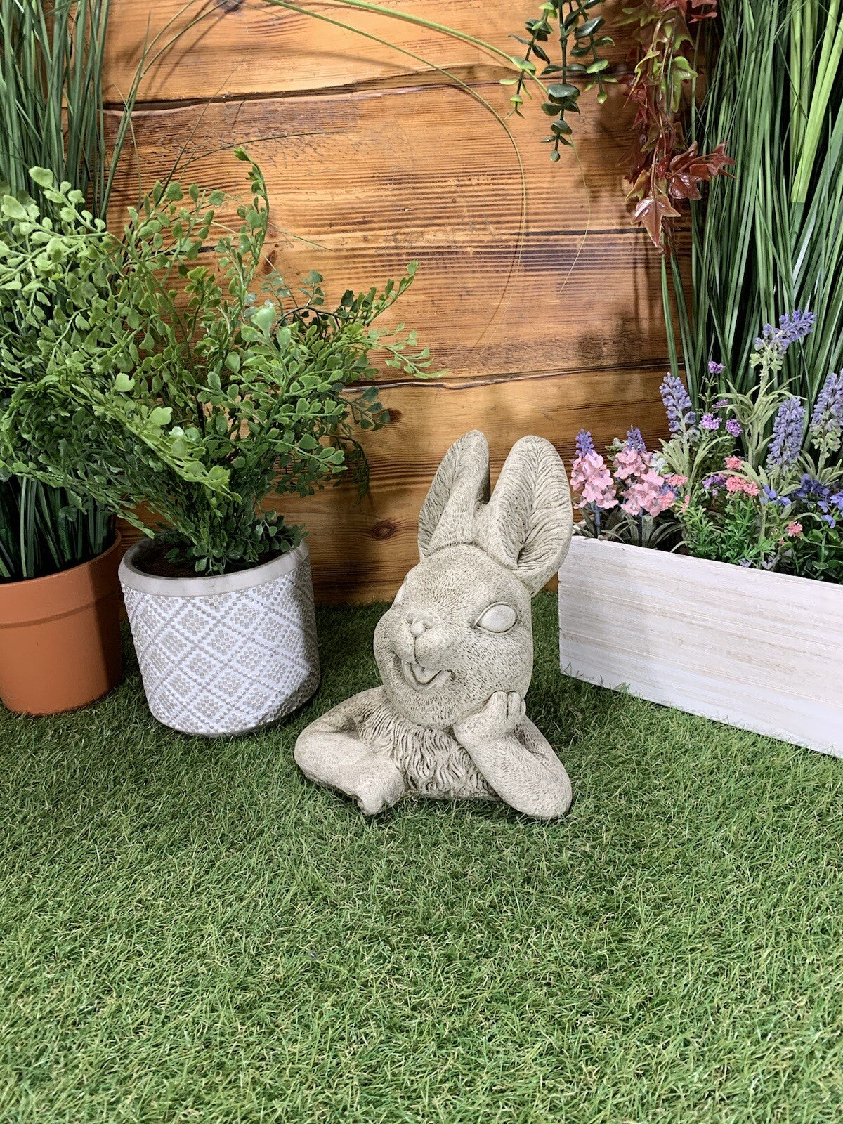 STONE GARDEN CUTE RABBIT GIFT GARDEN ORNAMENT