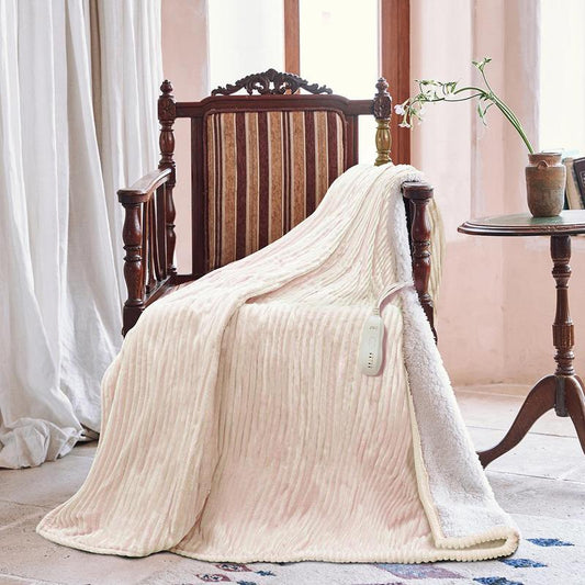 Electric Heated Blanket, 5 Heat Levels Electric Blanket with 3H Auto Shut-Off, Multifunctional Blanket, Sheating Blanket, Oft Comfortable Warming Shawl for Home Office Travel