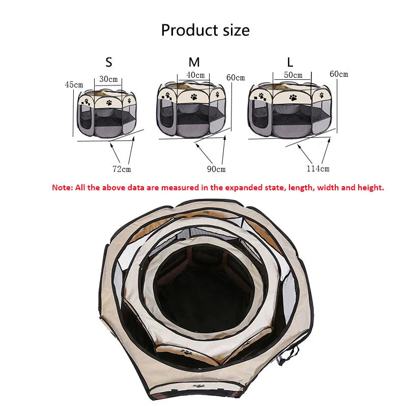 Pet Nest Pet Dog Cat Delivery Room Foldable Cat Nest Pet Fence Tent Octagonal Cage Pet Supplies