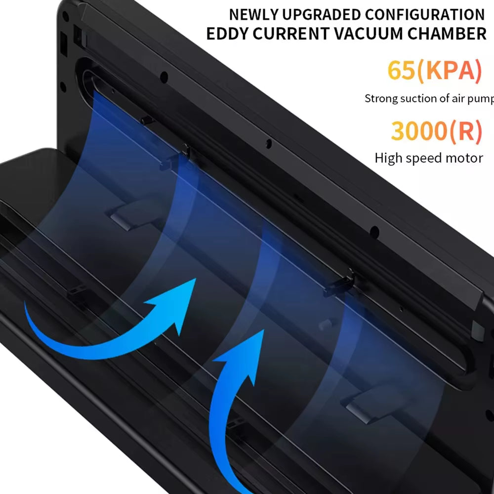 Electric Sealer Vacuum Machine Black Multifunctional Food Vacuum Sealer with Vacuum Bag Vacuum Packaging Machine