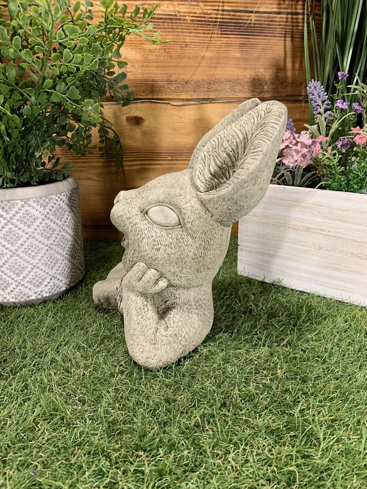 STONE GARDEN CUTE RABBIT GIFT GARDEN ORNAMENT