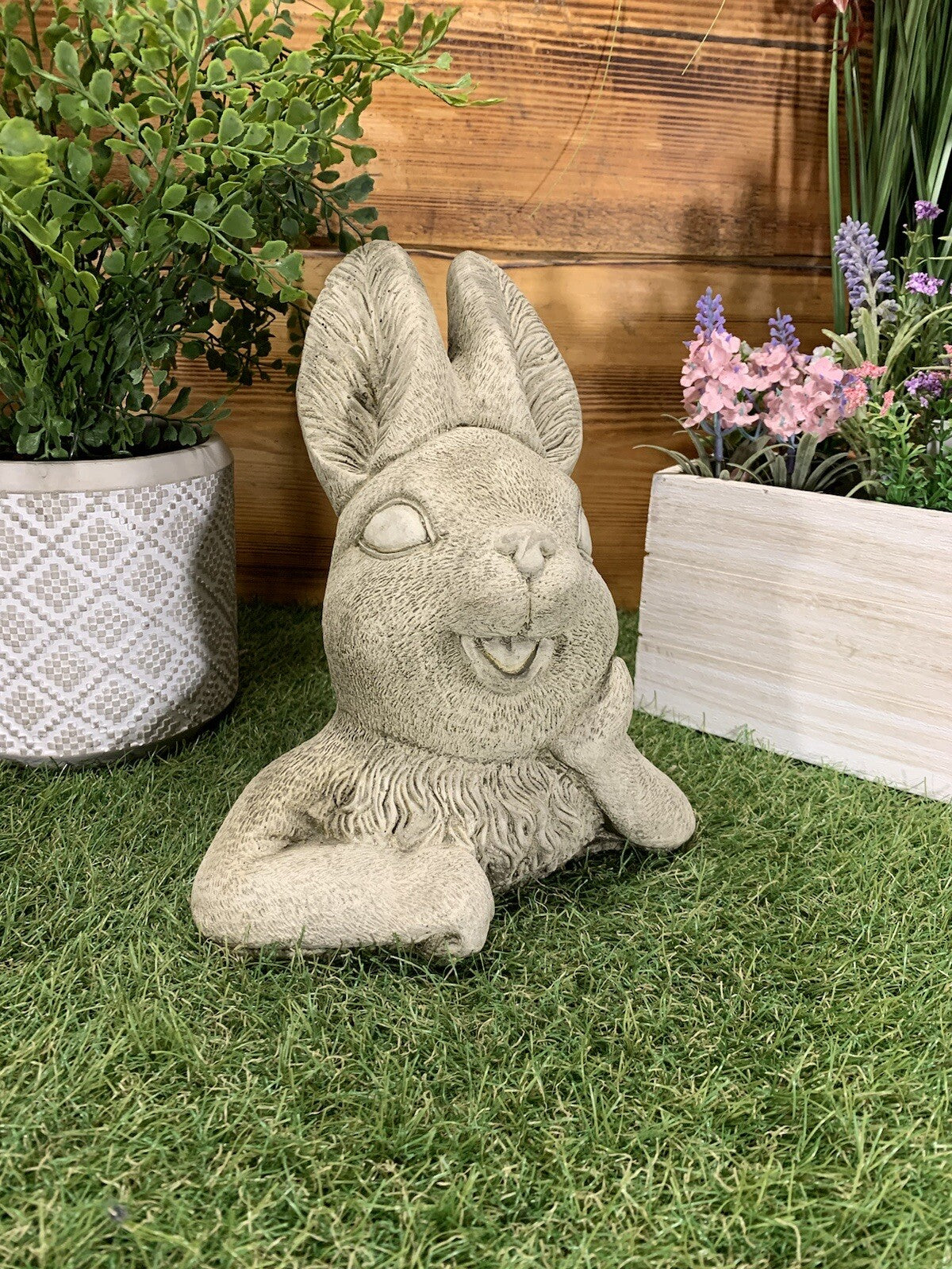 STONE GARDEN CUTE RABBIT GIFT GARDEN ORNAMENT