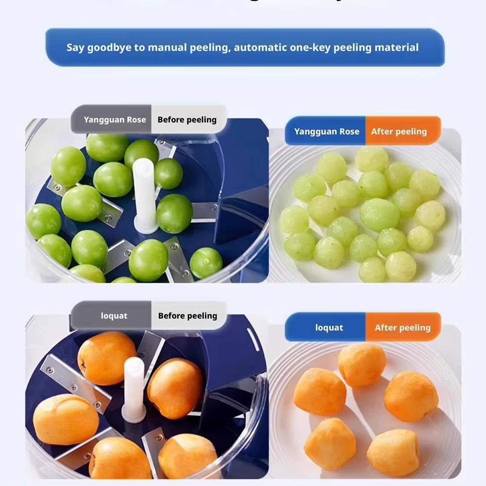 Automatic Electric Grape Peeler Machine - Hands-Free Skin Remover for Berries Fruits, Fruit Prep Tool, Effortless Peeling