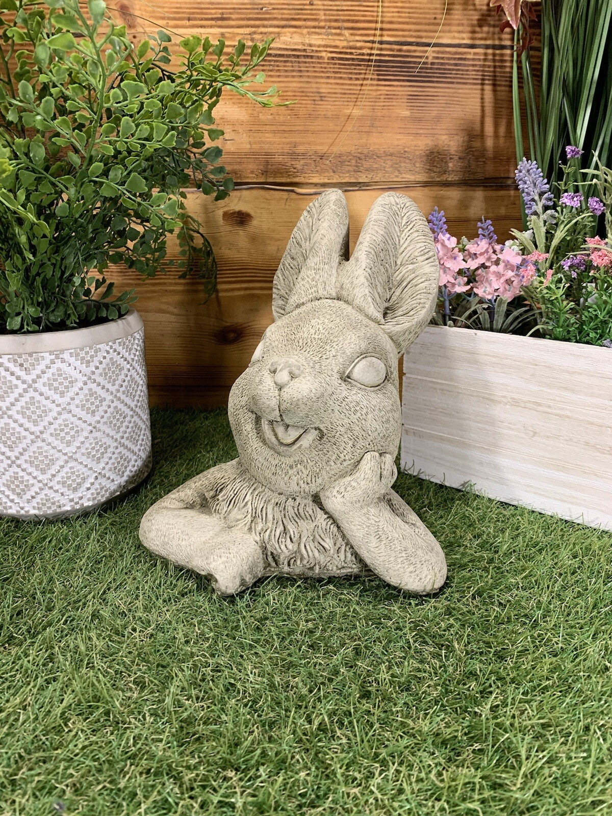 STONE GARDEN CUTE RABBIT GIFT GARDEN ORNAMENT