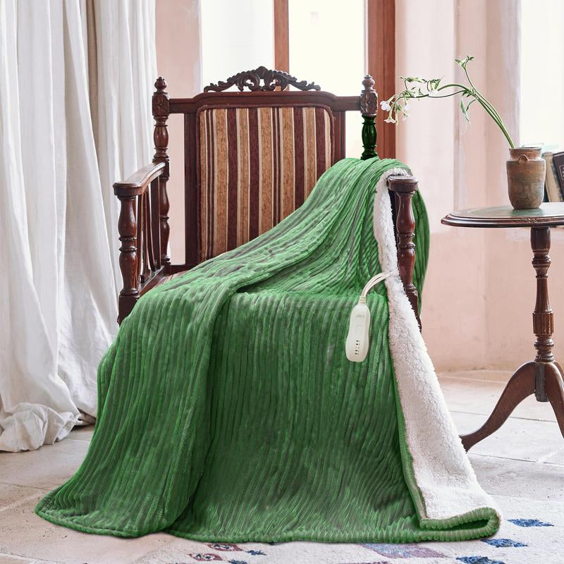 Electric Heated Blanket, 5 Heat Levels Electric Blanket with 3H Auto Shut-Off, Multifunctional Blanket, Sheating Blanket, Oft Comfortable Warming Shawl for Home Office Travel